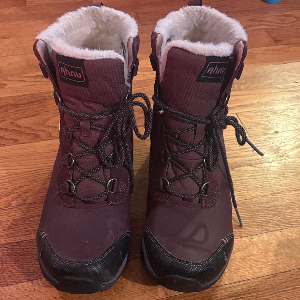 Ahnu Twain Harte leather Insulated Waterproof Winter Hiking Boots - Picture 6 of 12